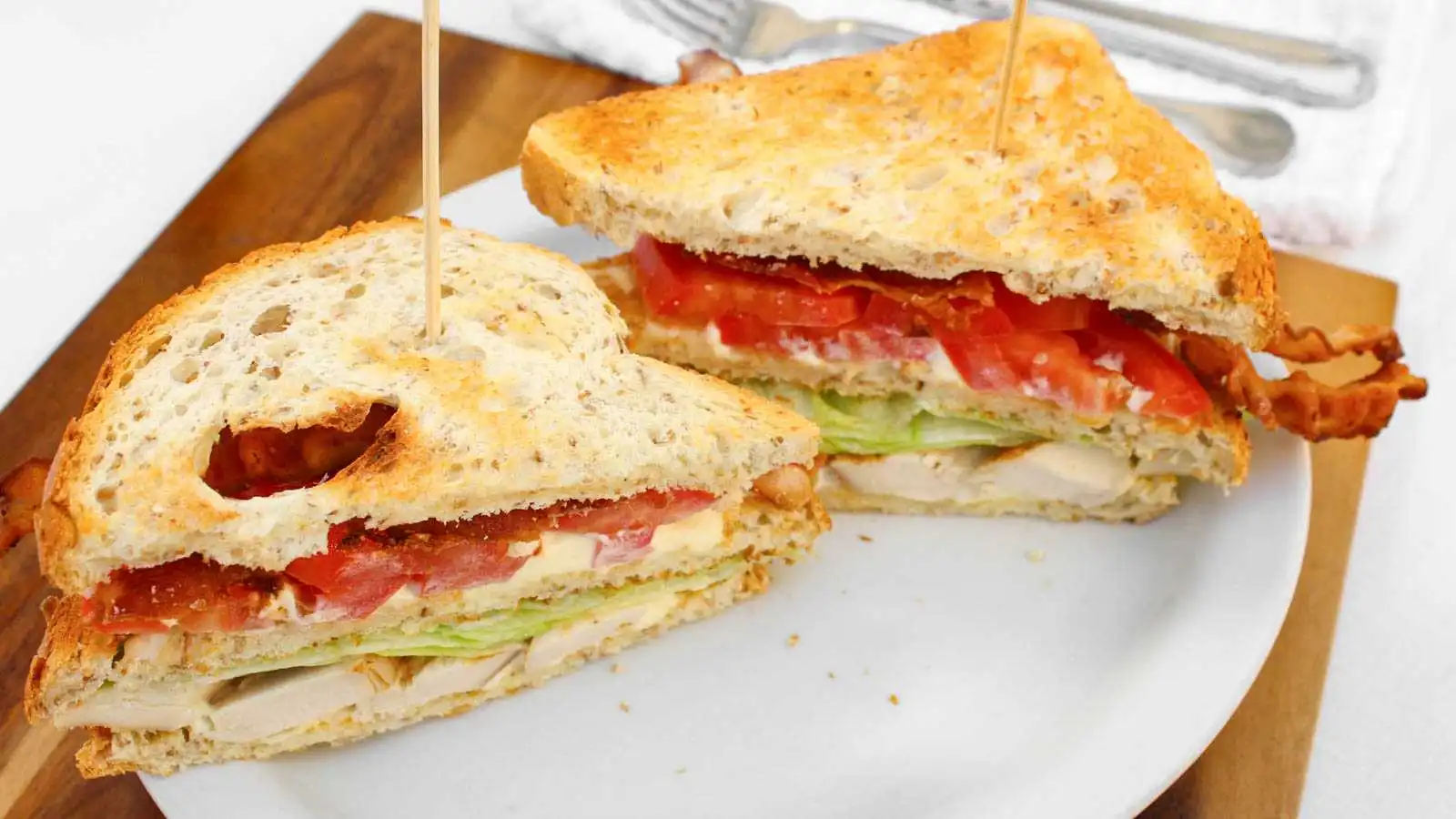 Chicken clubhouse sandwich at White Star Diner, Winnipeg